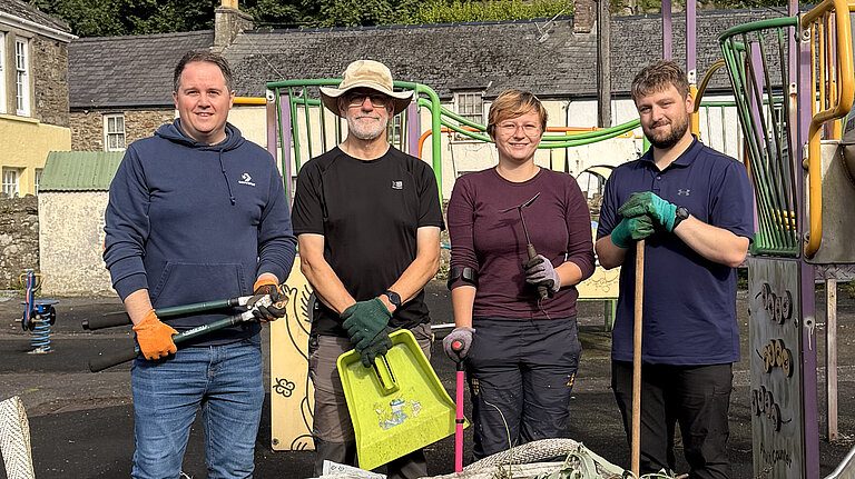 The Preseli Campaign Team: Caleb, Steve, Toyah & Tom